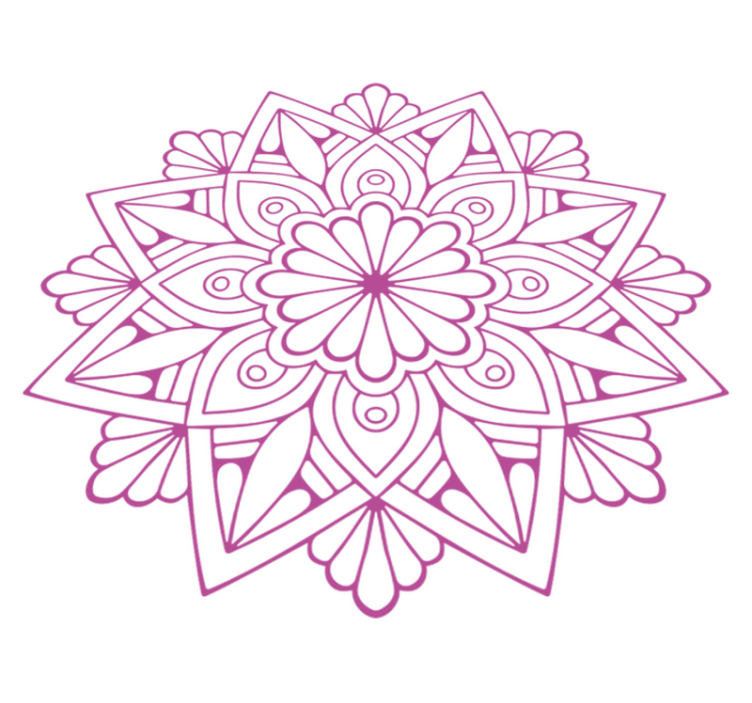 Yksityiskohtainen kasvi-elementti geometrinen vinyylimatto - Tenstickers