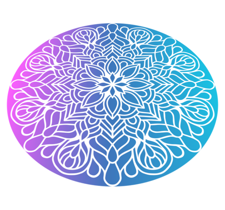 Elävä pyöreä kuvio geometrinen vinyylimatto - Tenstickers