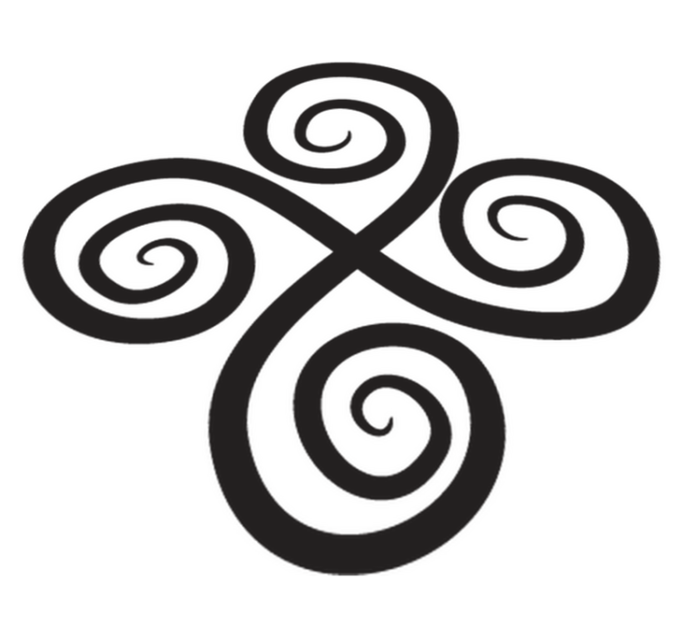 Elegantti pyörivä elementti geometrinen vinyylimatto - Tenstickers