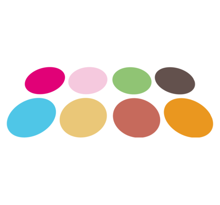 Värikkäät ympyrät lastenhuone vinyylimatto - Tenstickers