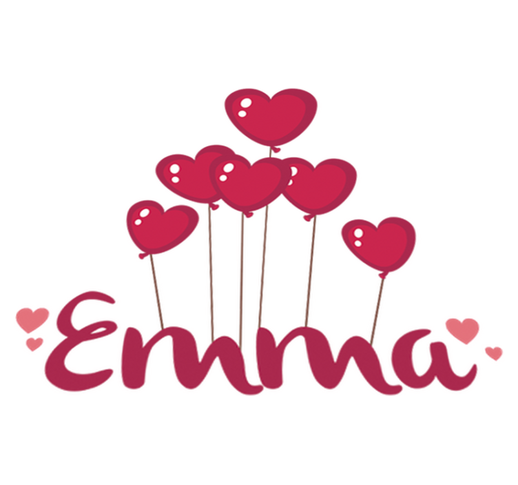 Sydänilmapallot nimellä lastenhuone vinyylimatto - Tenstickers