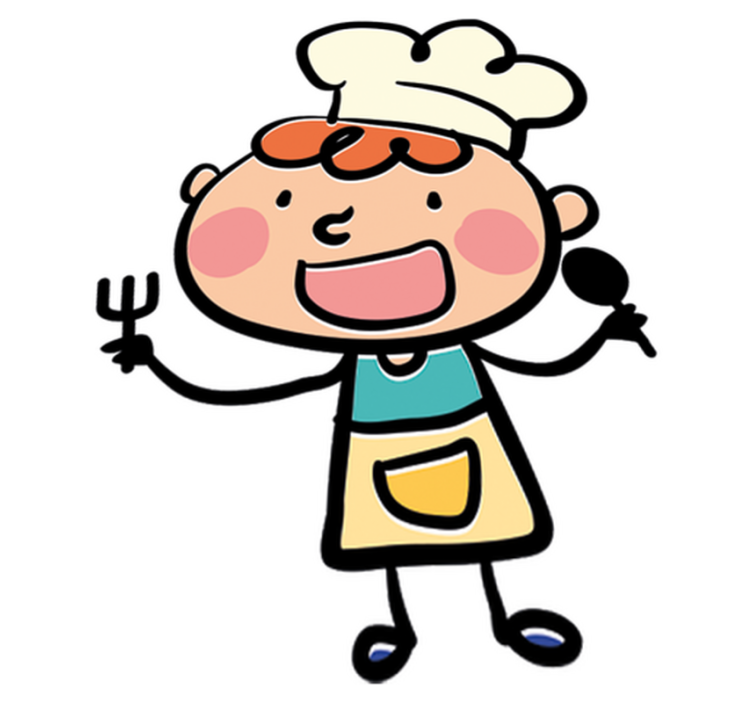 Pieni kokki lastenhuone vinyylimatto - Tenstickers