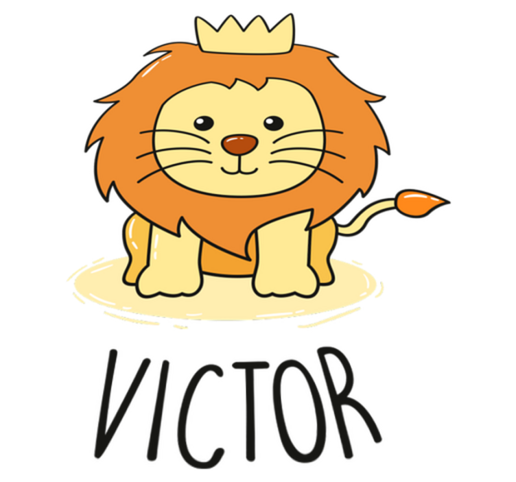 Vauva-leijona lastenhuone vinyylimatto - Tenstickers