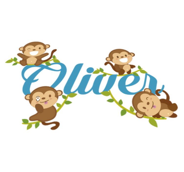 Lastenhuone vinyylimatto apinoilla - Tenstickers