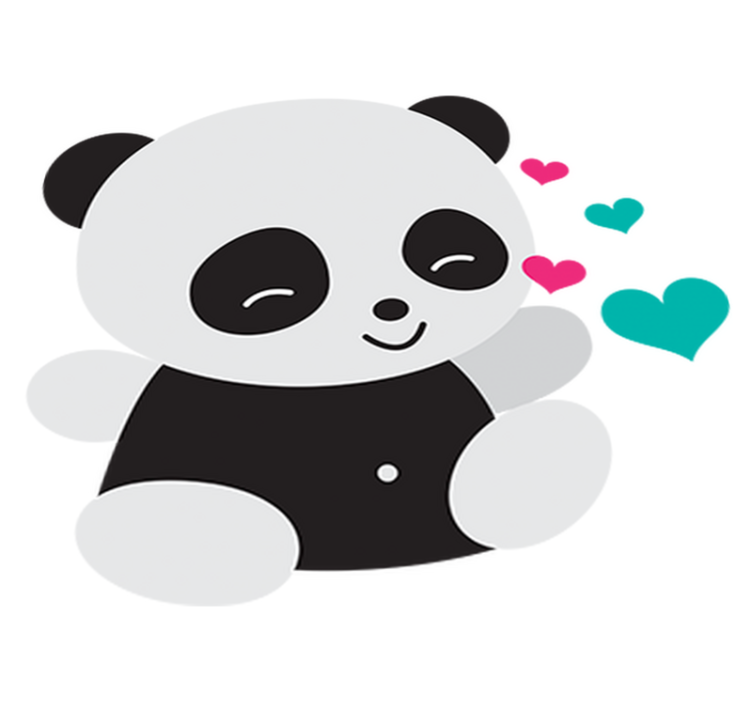 Ihana karhu panda lastenhuone vinyylimatto - Tenstickers