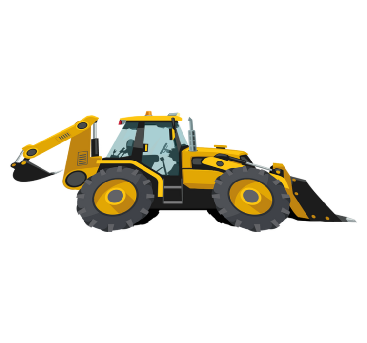 Lastenhuone vinyylimatto realistinen traktori - Tenstickers