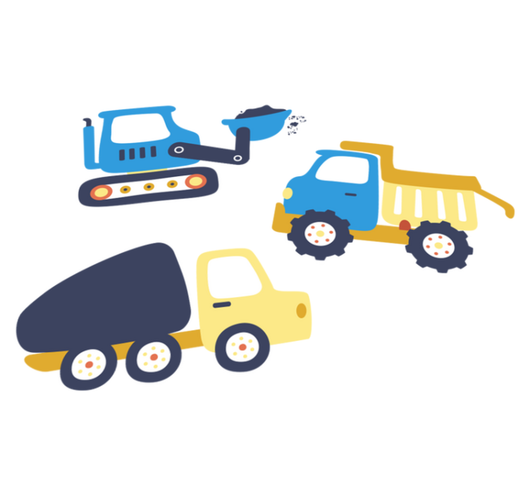 Lastenhuone vinyylimatto kaivuriteemalla - Tenstickers