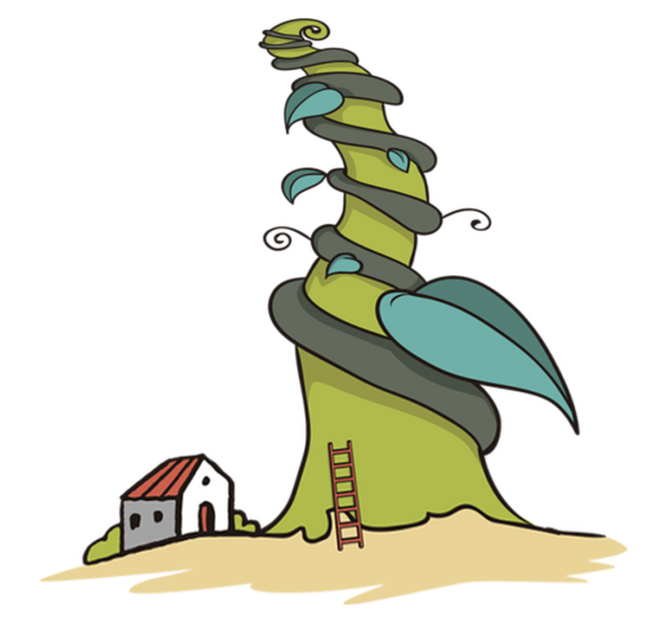 Taikapavut lastenhuone vinyylimatto - Tenstickers