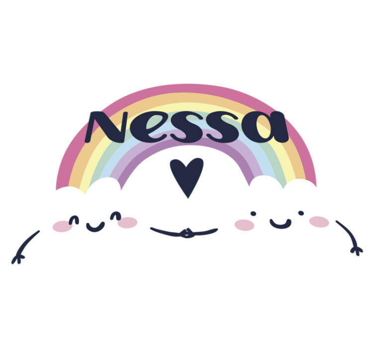 Personoitu sateenkaari lastenhuone vinyylimatto - Tenstickers