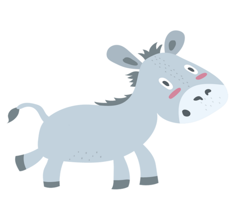 Harmaa aasi lastenhuone vinyylimatto - Tenstickers