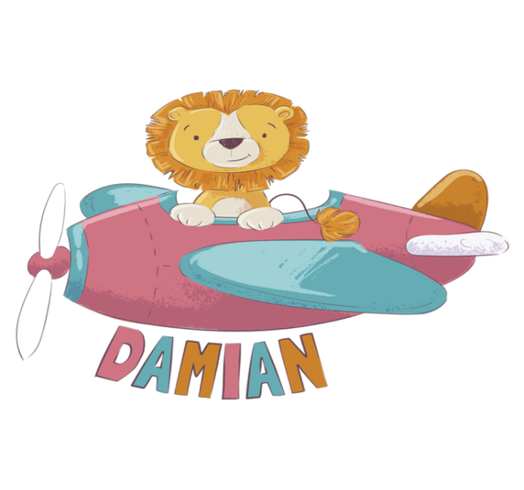 Lastenhuone vinyylimatto leijona nimellä - Tenstickers