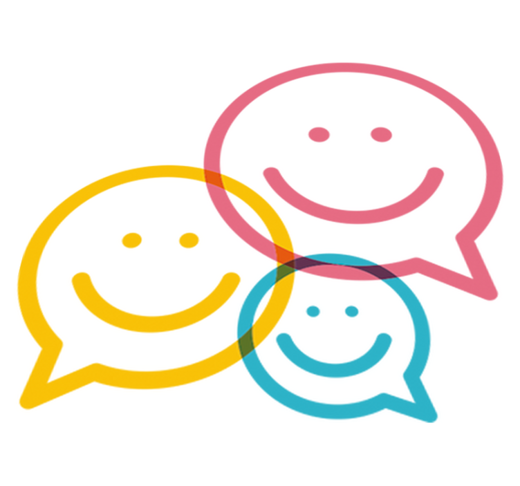 Iloiset värikkäät kasvot lastenhuone vinyylimatto - Tenstickers