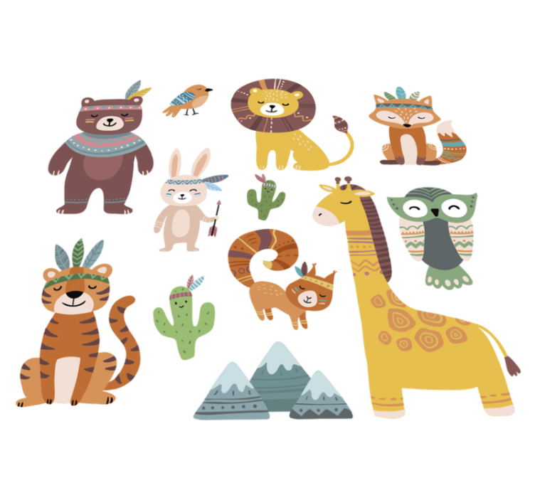 Hauskat heimolemmikit lastenhuone vinyylimatto - Tenstickers