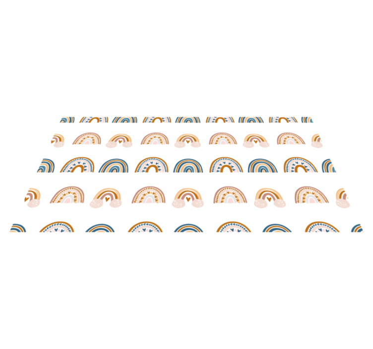 Käsin piirretty syksyn sateenkaari lastenhuone vinyylimatto - Tenstickers