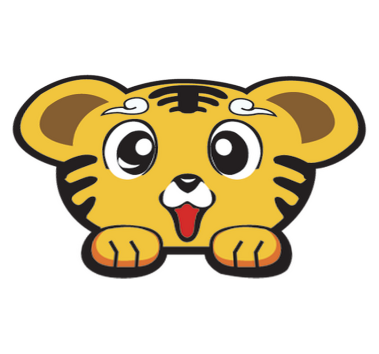 Lastenhuone vinyylimatto iloinen tiikeri - Tenstickers