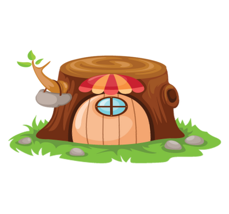 Lastenhuone vinyylimatto puumaja - Tenstickers