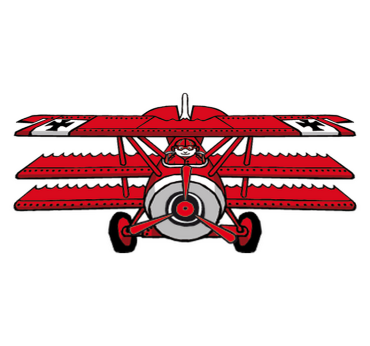 Punainen baronitarina lastenhuone vinyylimatto - Tenstickers