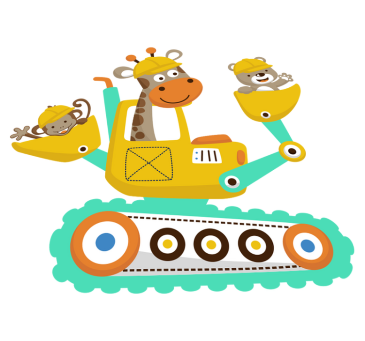 Lastenhuone vinyylimatto eläinlaitureilla - Tenstickers