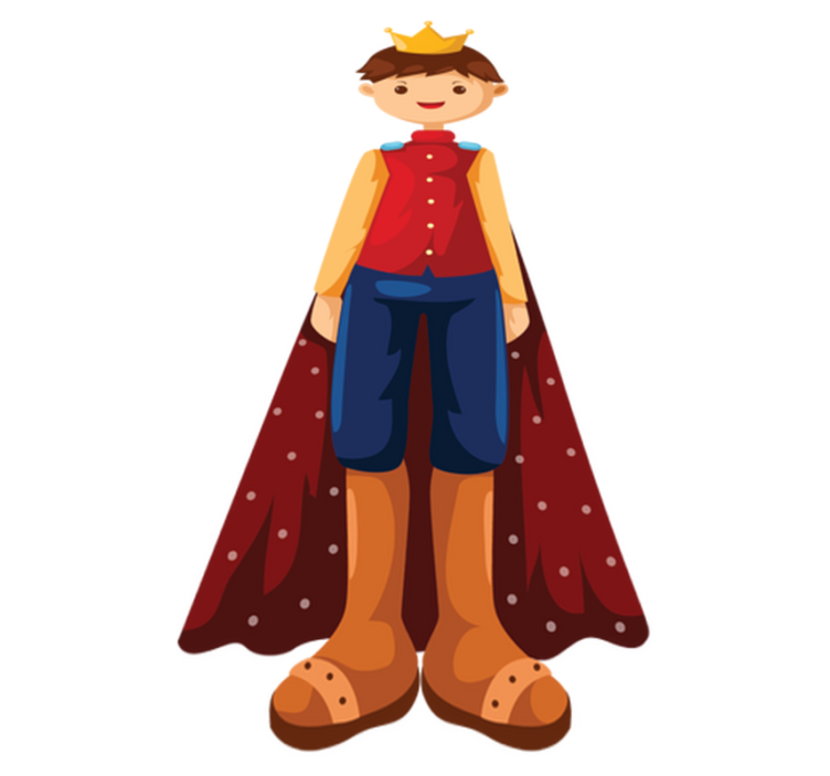 Kuningaskuvitus lastenhuone vinyylimatto - Tenstickers