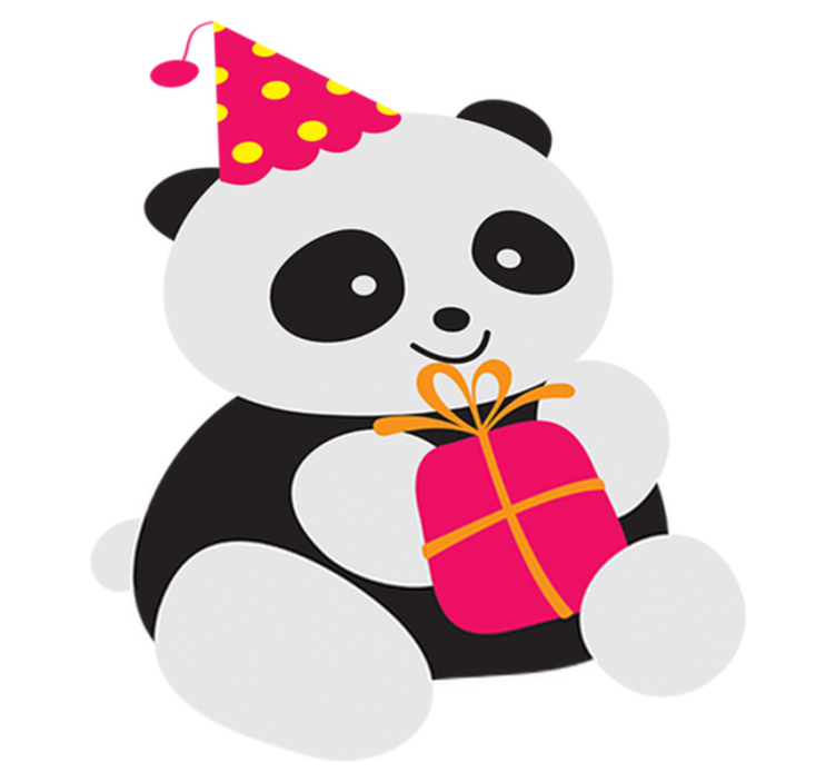 Lastenhuone vinyylimatto vauva-panda lahjan kanssa - Tenstickers