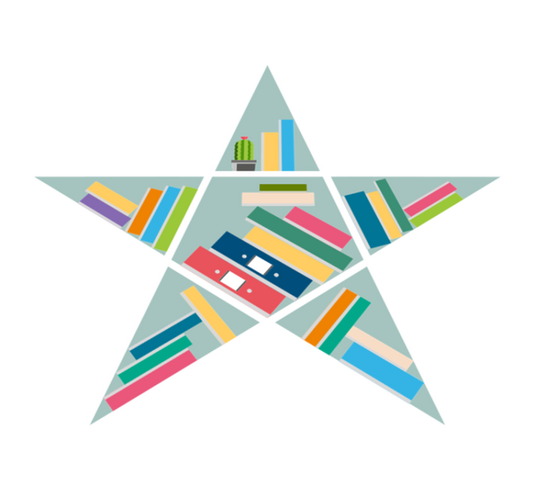 Lastenhuone vinyylimatto tähtilukija - Tenstickers