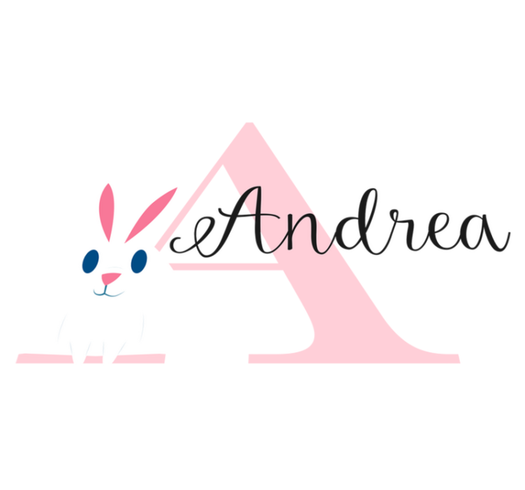 Lastenhuone vinyylimatto iloisella alkukirjaimella - Tenstickers