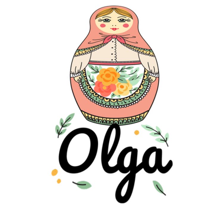 Matrioska nimellä lastenhuone vinyylimatto - Tenstickers