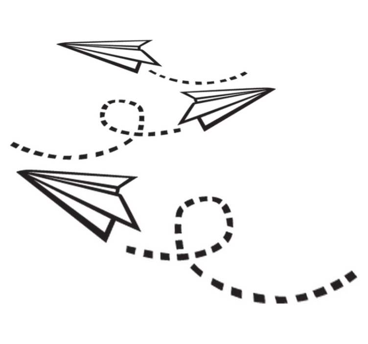 Peli vinyylimatto paperilennokeilla - Tenstickers