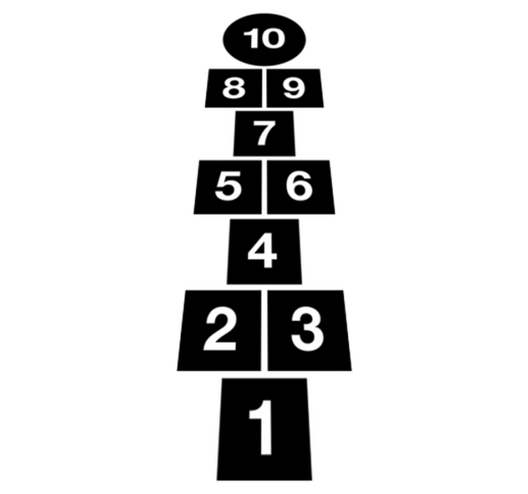 Peli vinyylimatto hyppyneliöt - Tenstickers