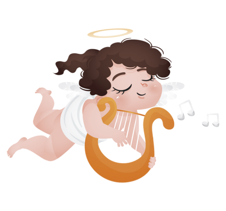 Lastenhuone vinyylimatto harpunsoittoaiheella - Tenstickers