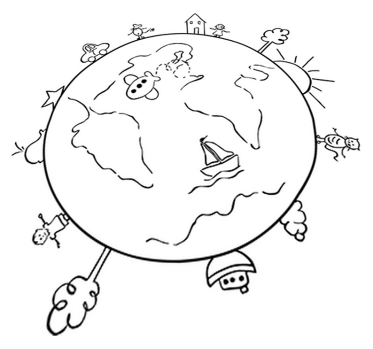 Lastenhuone vinyylimatto maailmankartta seikkailu - Tenstickers