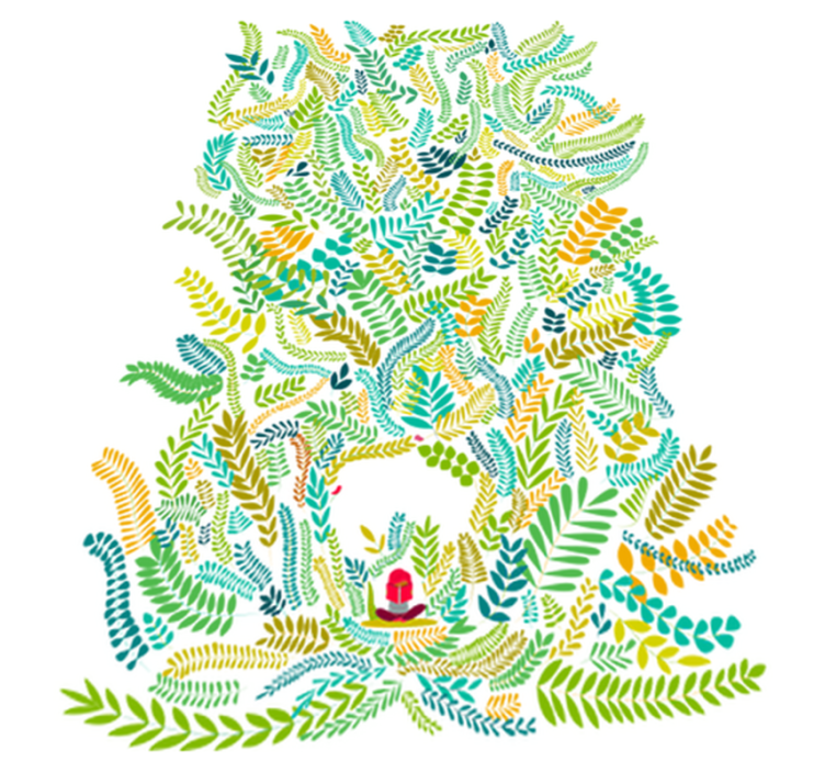 Lastenhuone vinyylimatto kaunis lukufantasia - Tenstickers