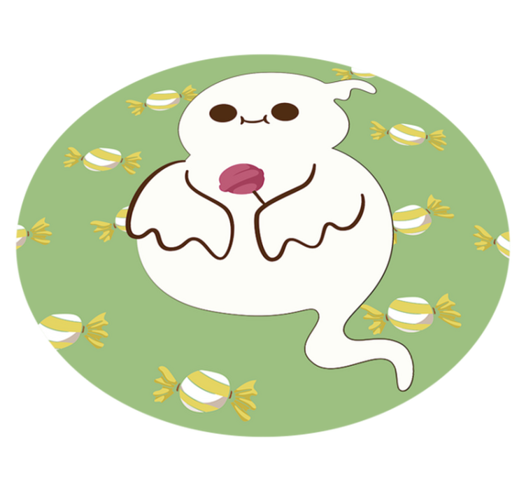 Lastenhuone vinyylimatto hauska haamu - Tenstickers