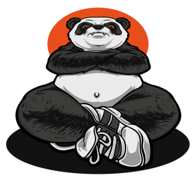 Panda kaveri lastenhuone vinyylimatto - Tenstickers