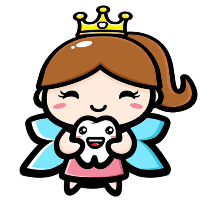 Söpö hammaskeiju lastenhuone vinyylimatto - Tenstickers