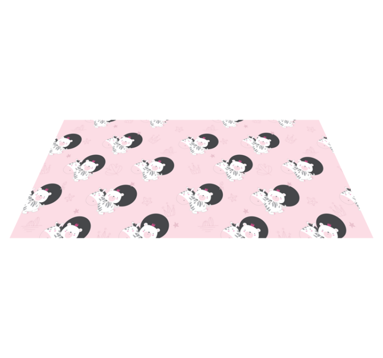 Lastenhuone vinyylimatto vauva seepra ja karhu kalusteet - Tenstickers