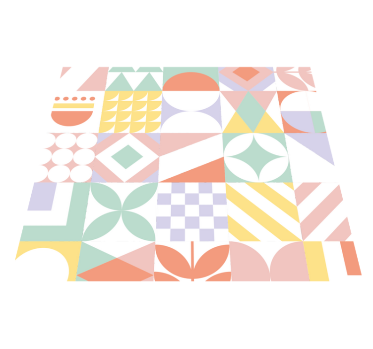 Erikoiset muodot kylpyhuoneen vinyylimatto - Tenstickers