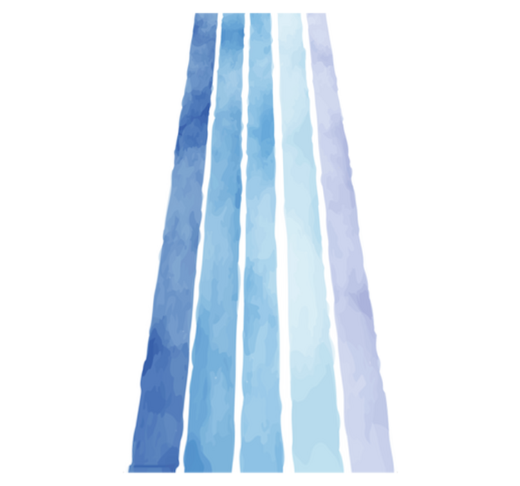 Kylpyhuoneen vinyylimatto siniset vesiväriviivat - Tenstickers