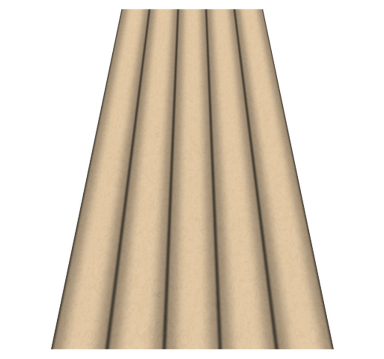 Ruskea putkiminimalistinen kuvio kylpyhuoneen vinyylimatto - Tenstickers