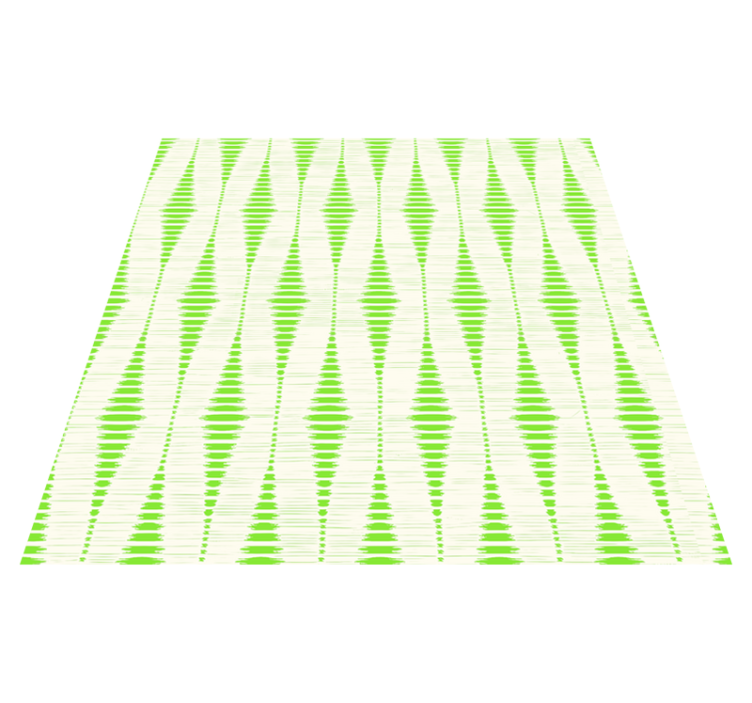 Vihreä rabaul ikat geometrinen vinyylimatto - Tenstickers