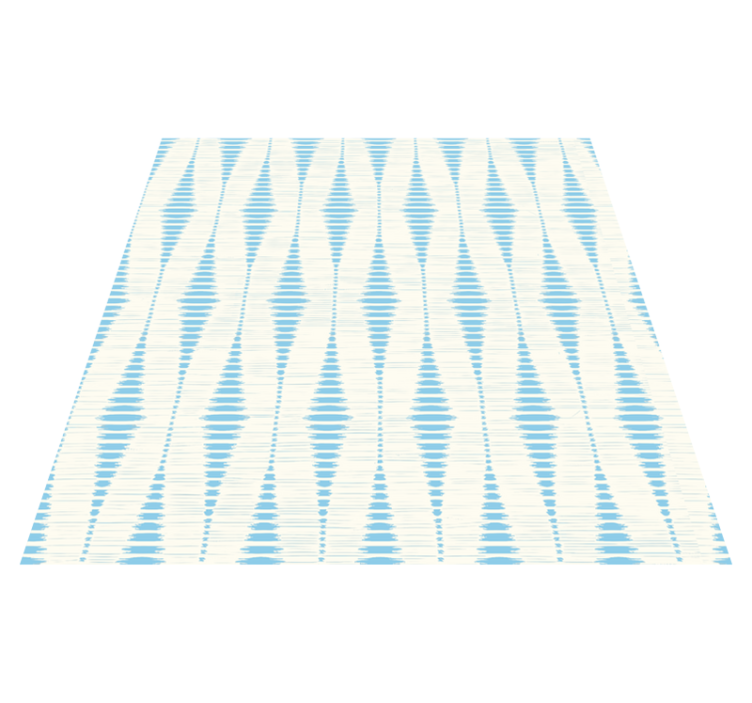 Vaaleansininen rabaul-ikat-geometrinenvinyylimatto - Tenstickers