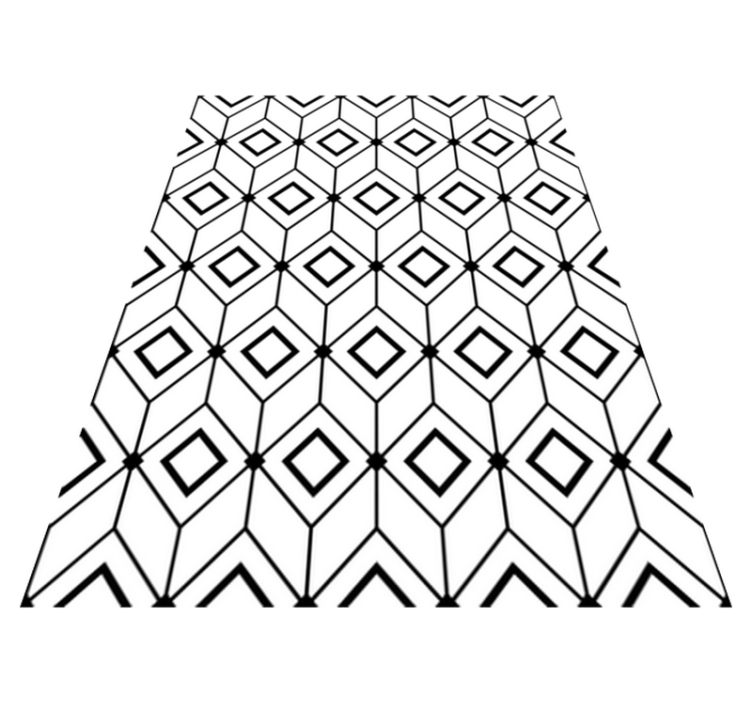 Modernit timanttigeometria vinyylimatto - Tenstickers
