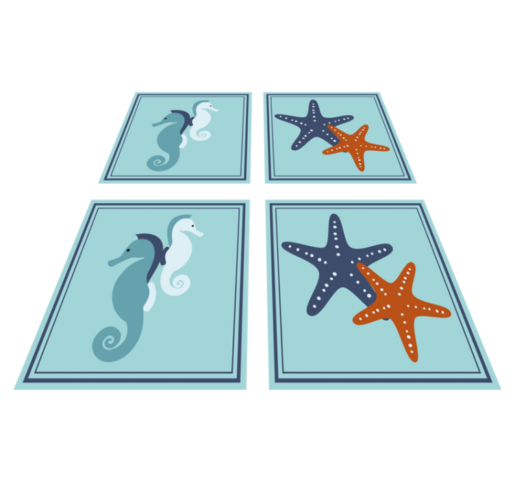 Merenneitoaiheinen kylpyhuoneen vinyylimatto - Tenstickers