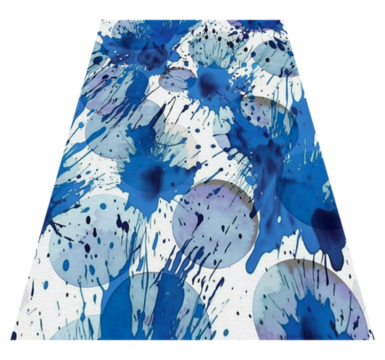 Sinivalkoiset mustekiertoilmatto kylpyhuoneeseen - Tenstickers