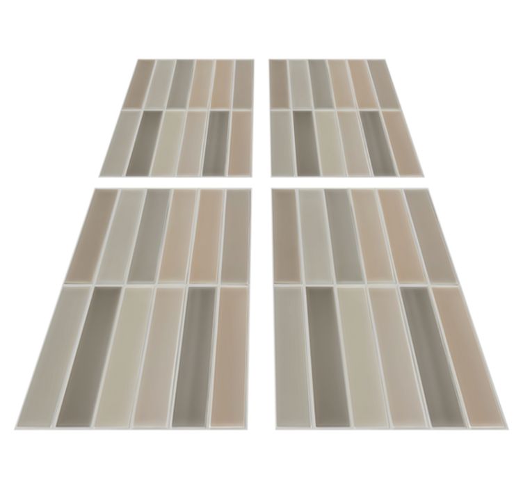 Suorakulmainen kuvio kylpyhuoneen vinyylimatto - Tenstickers