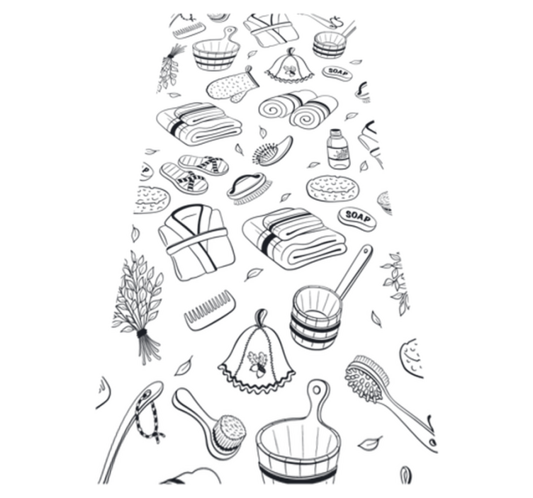 Kylpyhuoneen vinyylimatto ja tarvikkeet - Tenstickers