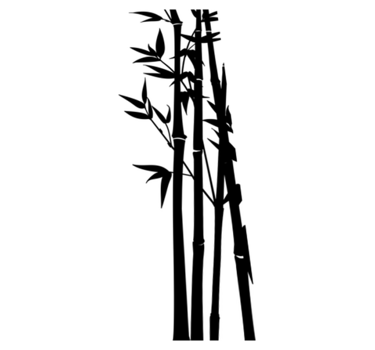 Kylpyhuoneen vinyylimatto bambu suihkuseinäkoriste - Tenstickers