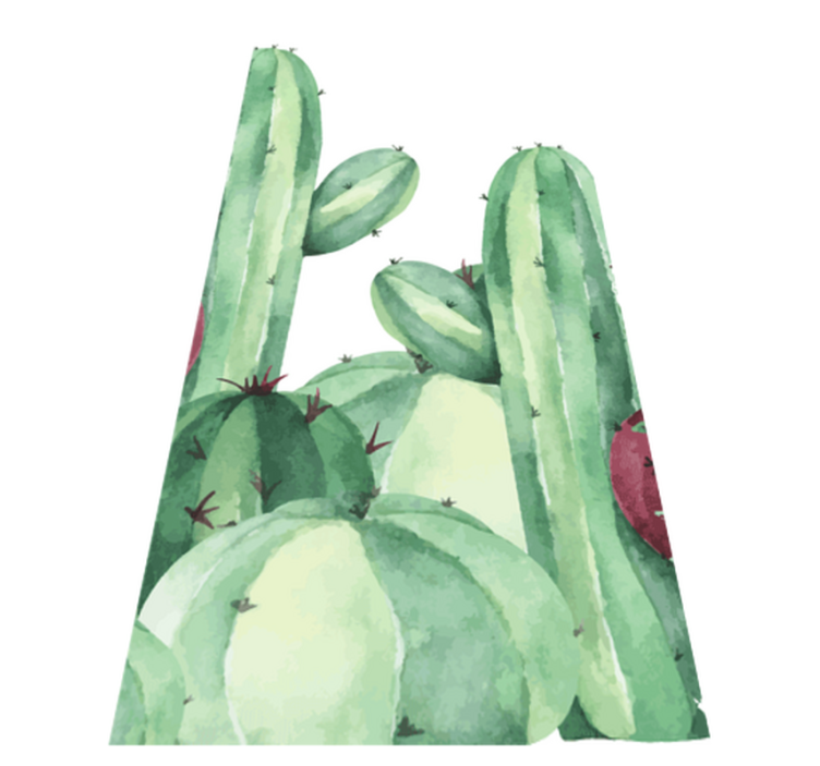 Kaktuskasvit kylpyhuoneen vinyylimatto - Tenstickers