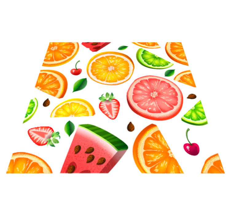 Keittiön vinyylimatto hedelmäkoristeella - Tenstickers