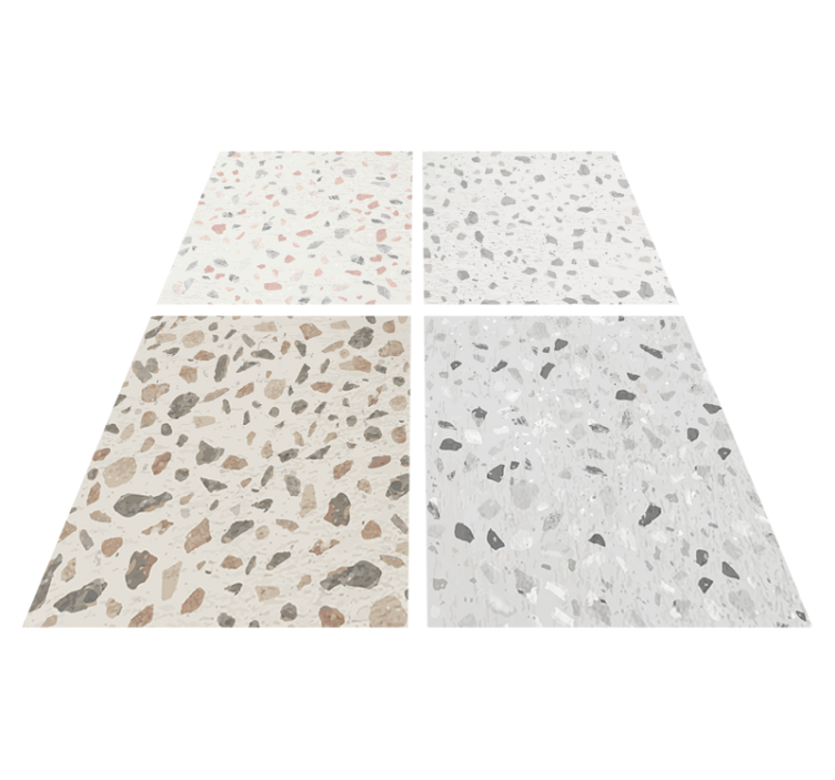 Keittiön vinyylimatto terrazzo-kuviointi - Tenstickers